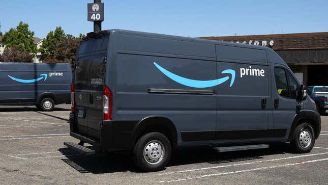An Amazon delivery truck